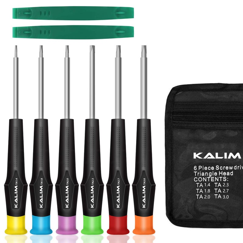 KALIM Triangle Head Screwdriver Set, 6 PCS Repair Insulation Set, Triangle Driver Set for Thomas McDonald's Toy, Suitable for Electronic Equipment Disassembly, Toy Repair, etc.(TA1.4-TA3.0) - Image 1